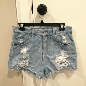 Light Wash Denim Shorts